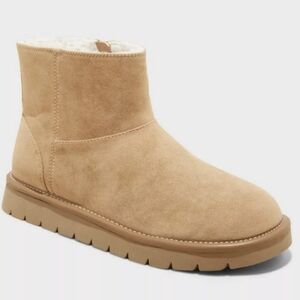 Universal Thread Tan May Zip-up Ankle Boots Size 8 Memory Foam Insoles NWT